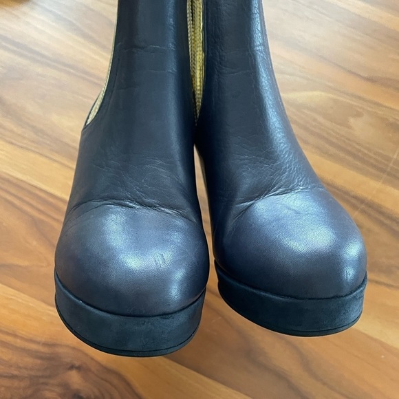 Mysuelly leather platform ankle boots size 5.5 - Picture 11 of 16